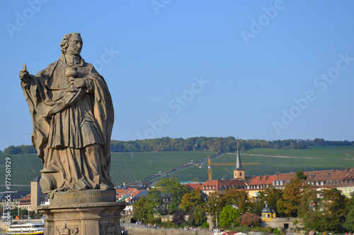 Monument and landscape of Würzburg city, Germany