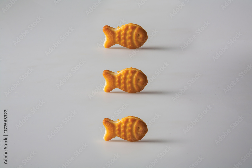 Fish-shaped biscuit