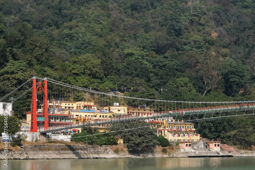 Beautiful view of Ganga river embankment in Rishikesh