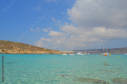 Sunny day in Blue Lagoon, Comino Island, Malta - Europe © Gustavo