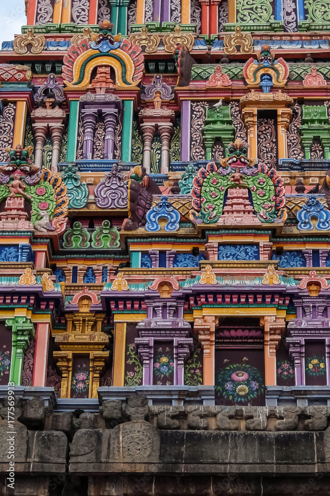 View of Nataraja temple, Chidambaram, Tamil Nadu, South India