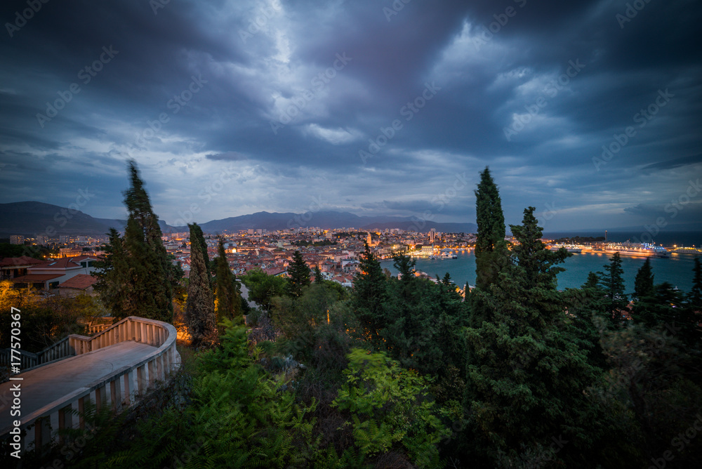Split, Croatia panoramic view