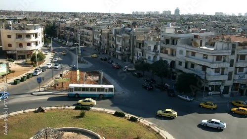 Homs, Syria, September 2013: Traffic on the street in Homs