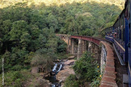 Nilgiri mountain railway, runs between Mettupalayam and Udagamandalam in south India.