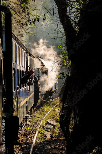 Nilgiri mountain railway, runs between Mettupalayam and Udagamandalam in south India. photo