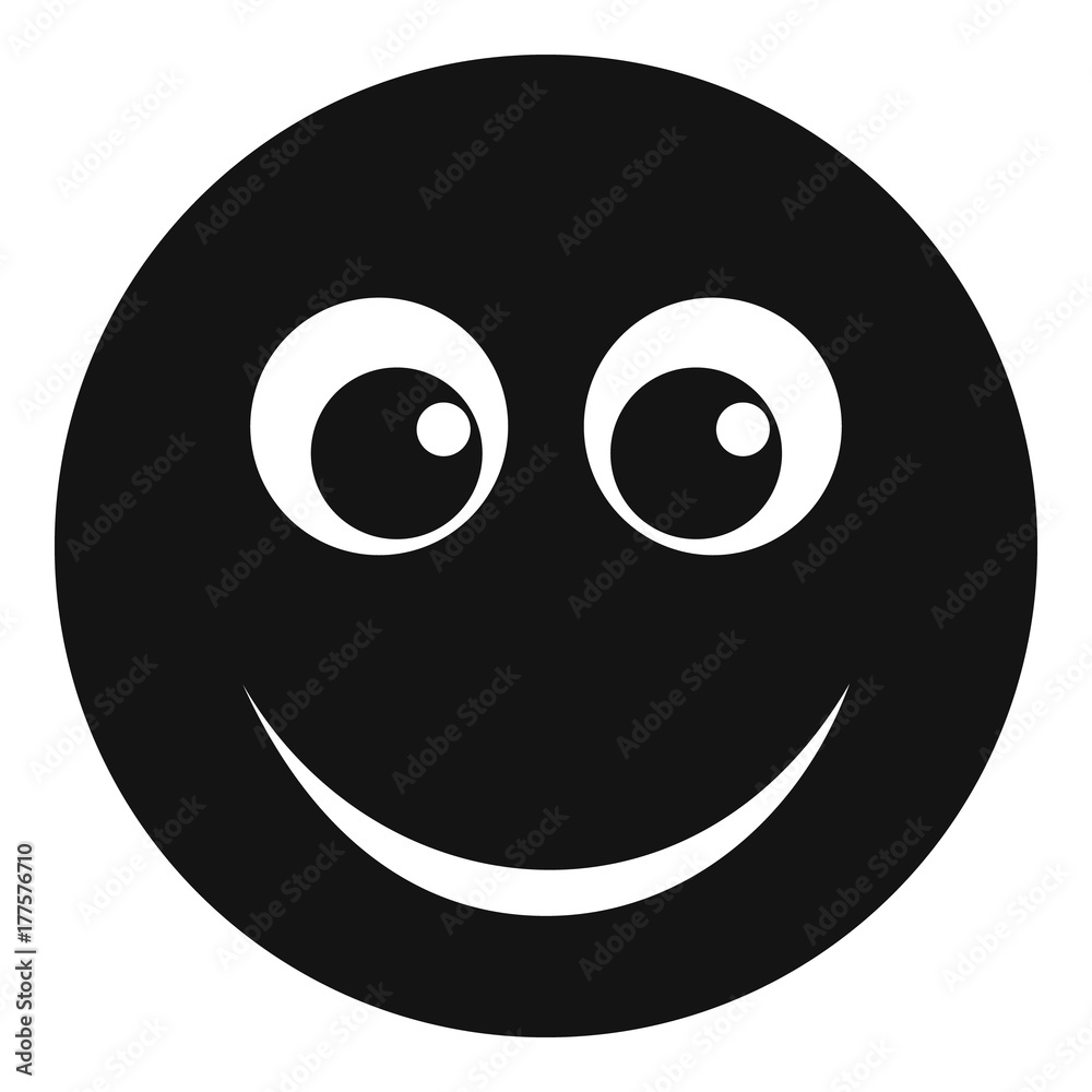 Smile icon vector simple Smile icon vector simple