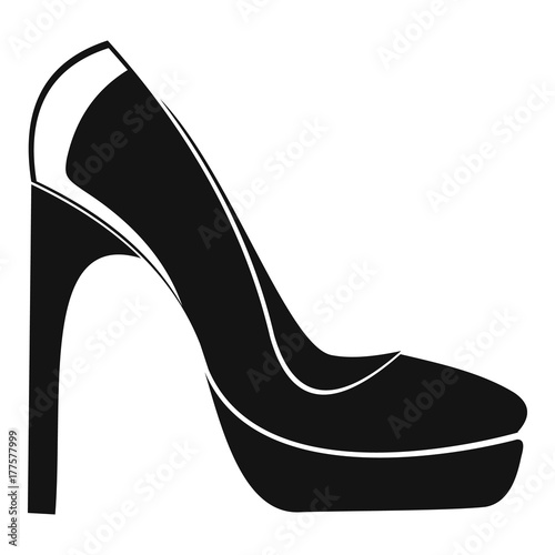 Woman shoes icon vector simple