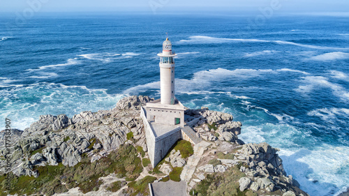 Obraz na plátně lighthouse on the ocean coast in spain