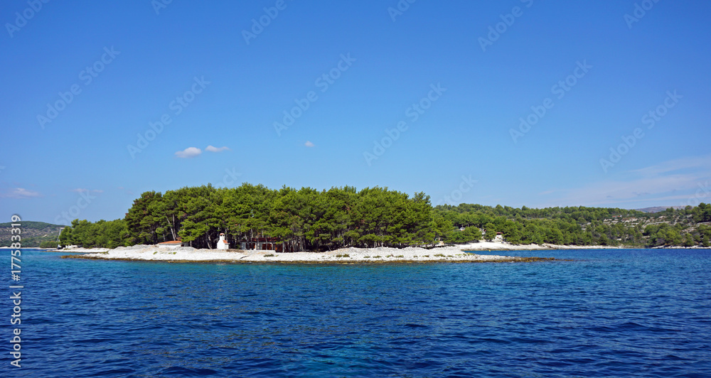 natural croatian coast near split