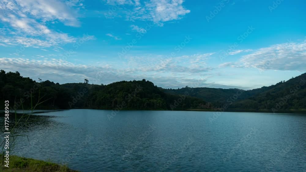 4K Time Lapse of lake scenery beautiful view with blue sky and clouds in phuket thailand, part 1 of 2 4K Time Lapse of lake scenery beautiful view with blue sky and clouds in phuket thailand, part 1 of 2