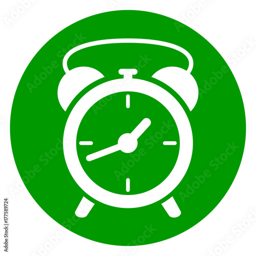 clock green circle icon