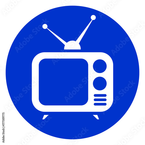 tv blue circle icon