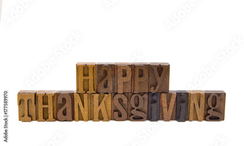 Thanksgiving Themed Background with Type Set Lettering