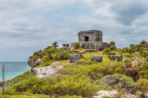 The Castle at Tulum Ruins  Quintana Roo  Mexico