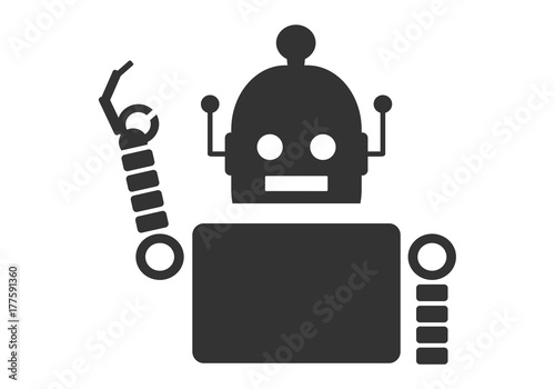 Happy cute vintage robot showing the okay gesture with his fingers. Robotics industry relative image.