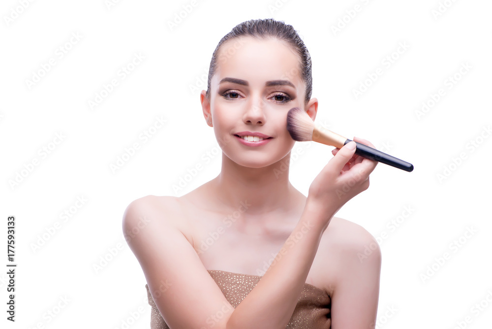 Young beautiful female fashion model with make up Young beautiful female fashion model with make up