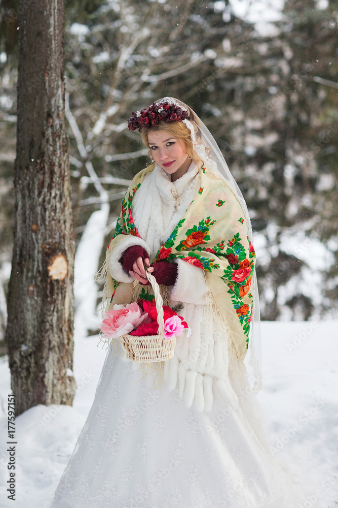 russian style wedding dress