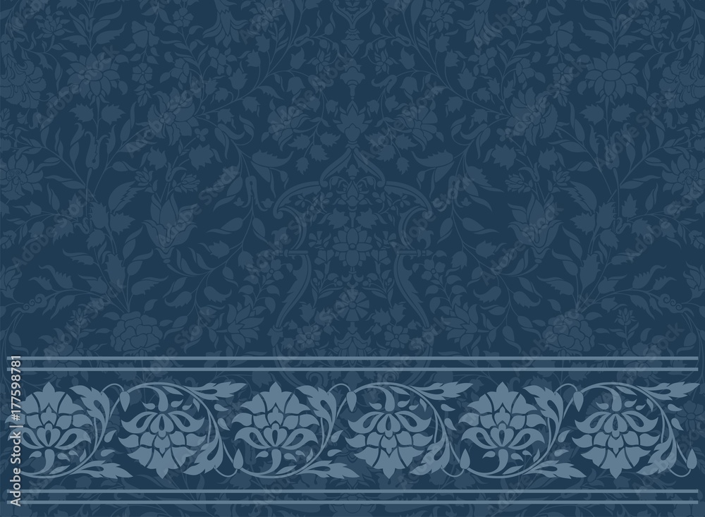 wedding card design, paisley floral pattern , India wedding card design, paisley floral pattern , India