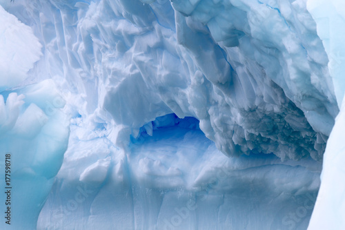 Ice inside an icecave of an iceberg photo