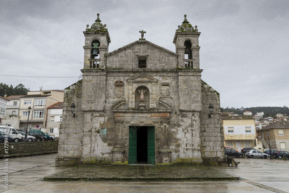 Church of the Santa Liberata, a chapel in Italian plateresque style, started in 1695, in Baiona, Galicia, Spain, on December 28, 2015