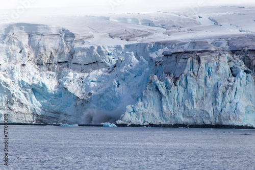 Calving of a glacier in Antarctica