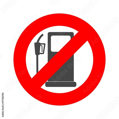 No Gas Sign, No fuel warning sign