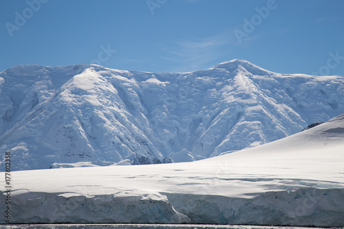 A mountain range in Antarctica.