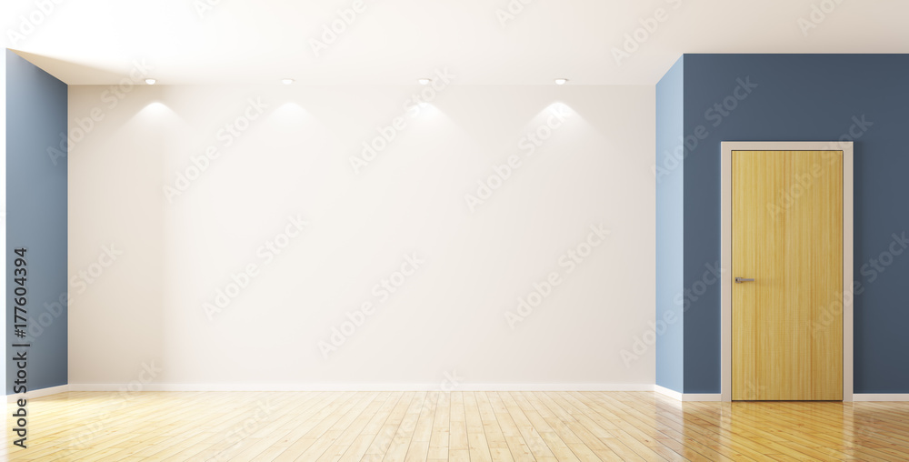 Empty interior of room with door 3d rendering Empty interior of room with door 3d rendering