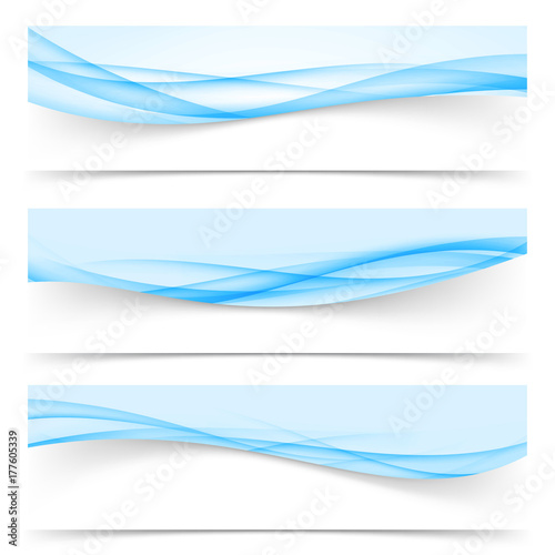 Blue light futuristic smooth mild swoosh line header footer collection photo