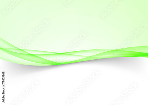 Green futuristic soft wave lines border background template