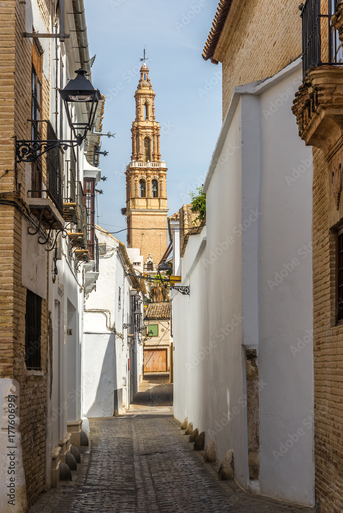 View at the Bell tower of church San Gil in Ecija, Spain