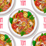seamless background of tom yum kung
