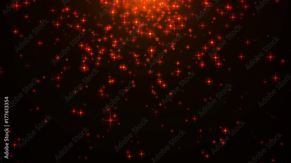 Abstract background with celebration stars. Orange theme. Seamless loop Abstract background with celebration stars. Orange theme. Seamless loop