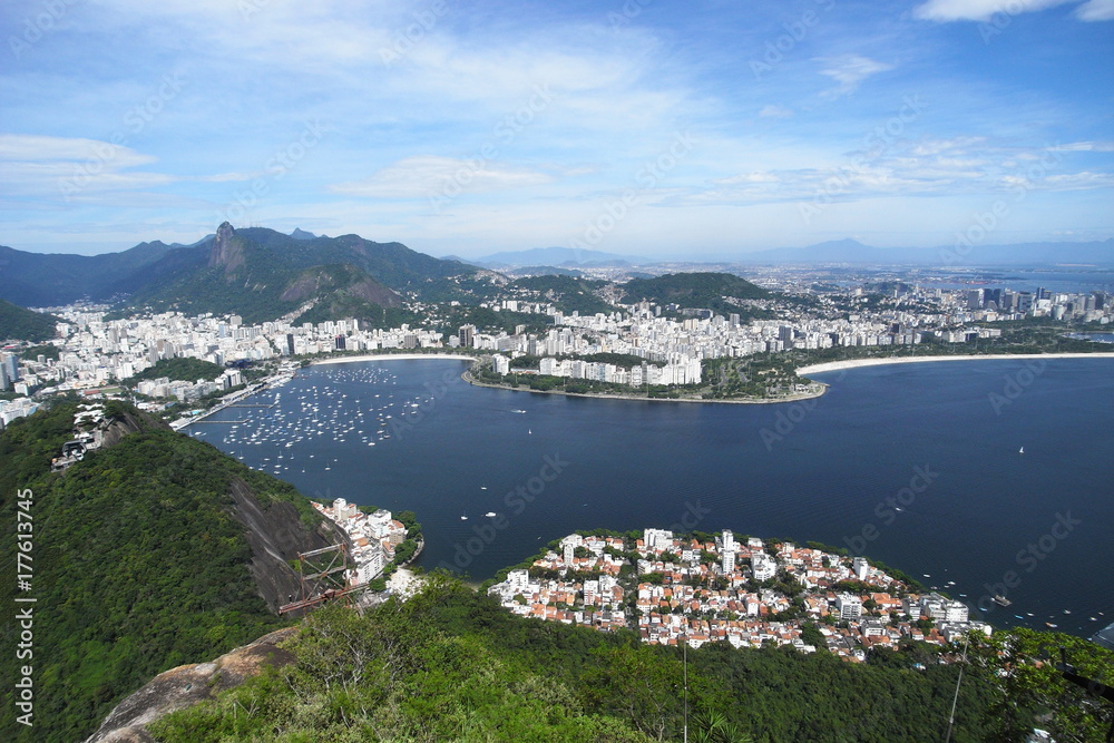 Panoramic city view of Rio de Janeiro, Brazil