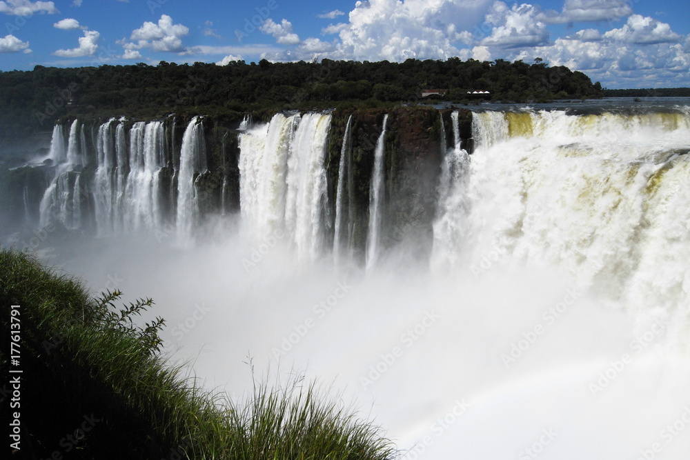 The Iguazu Falls in Foz do Iguaçu, Brazil
