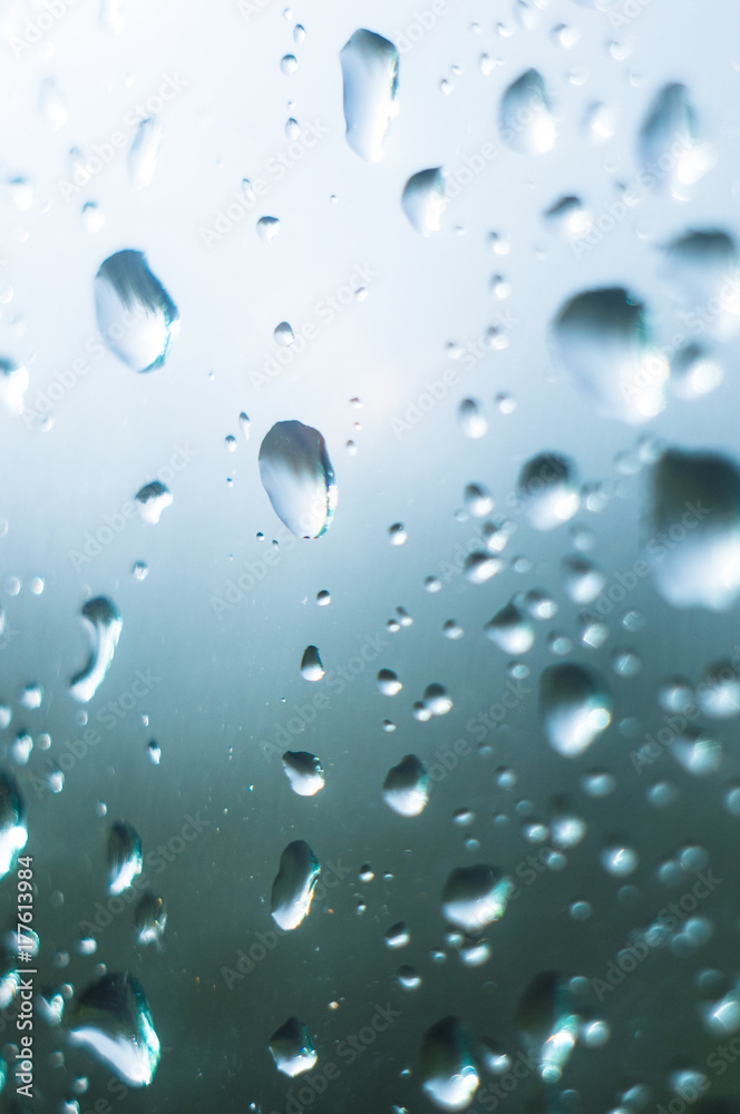raindrops on the window glass raindrops on the window glass