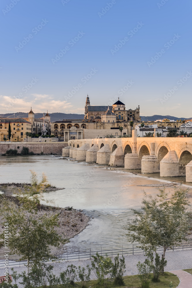 Roman bridge in Cordoba, Andalusia, southern Spain.