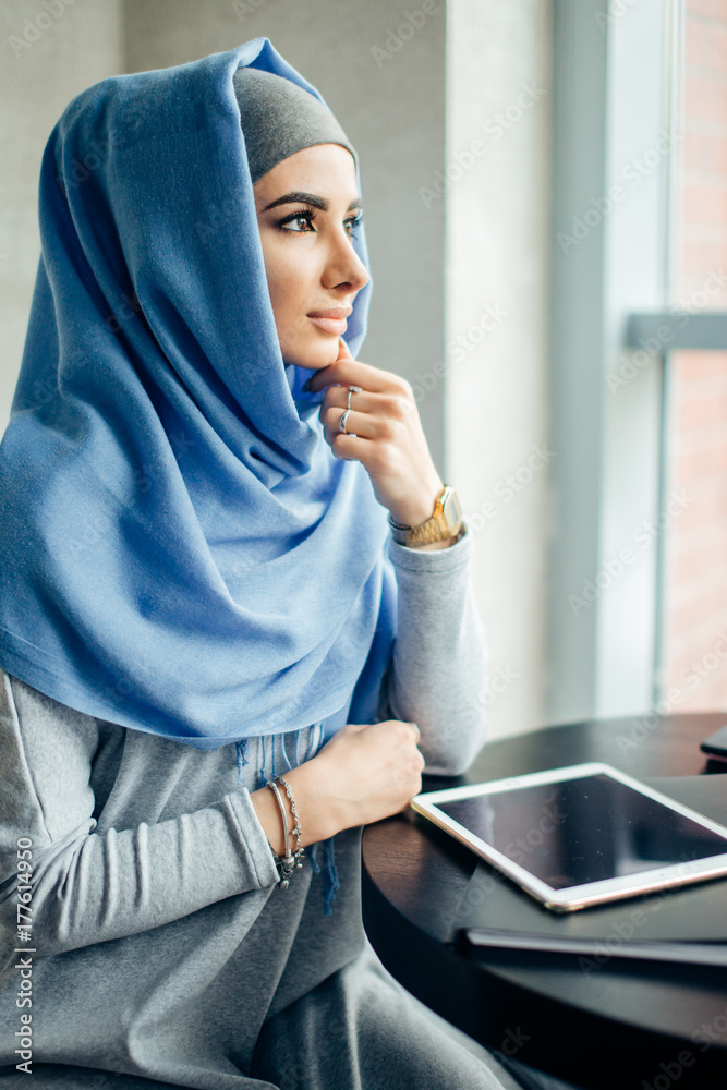 Portrait of a beautiful Arabian Woman wearing Hijab, Muslim Woman wearing  Hijab Stock-Foto | Adobe Stock