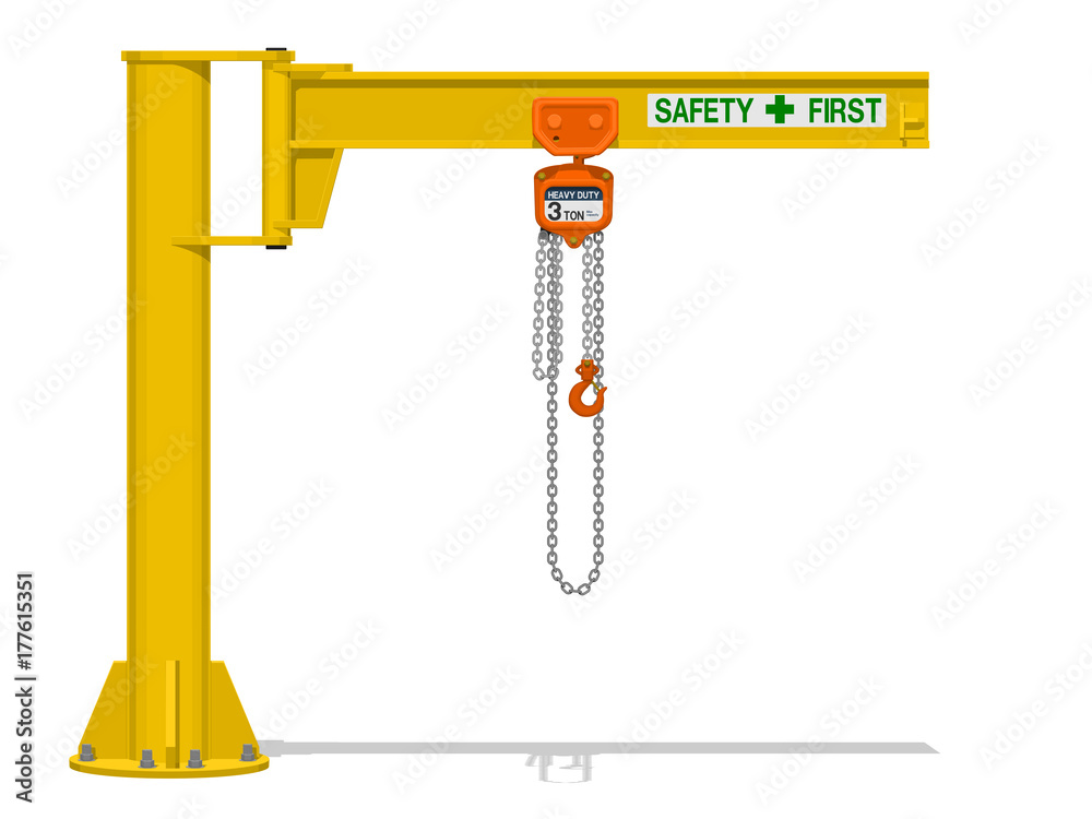 Isolated Jib crane on transparent background Stock Vector | Adobe Stock