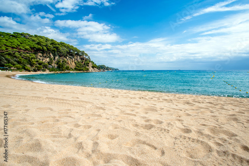     the beach St.Cristina in Lloret de Mar  Spain 