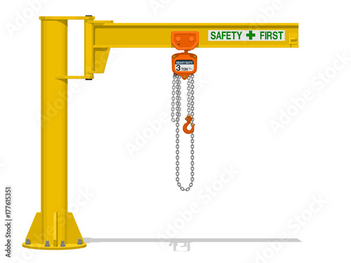 Isolated Jib crane on transparent background
