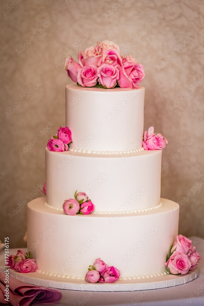 pink rose wedding cake pink rose wedding cake