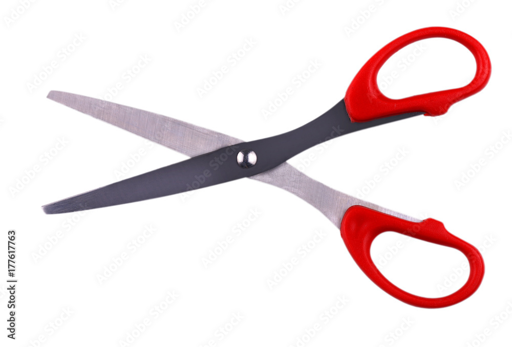 Red Scissors isolated on a white background. Red Scissors isolated on a white background.
