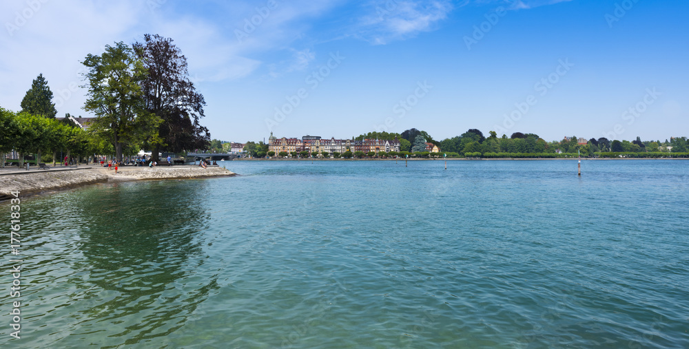 Boardwalk, Constance - Lake Constance, Baden-Wuerttemberg, Germany, Europe Boardwalk, Constance - Lake Constance, Baden-Wuerttemberg, Germany, Europe