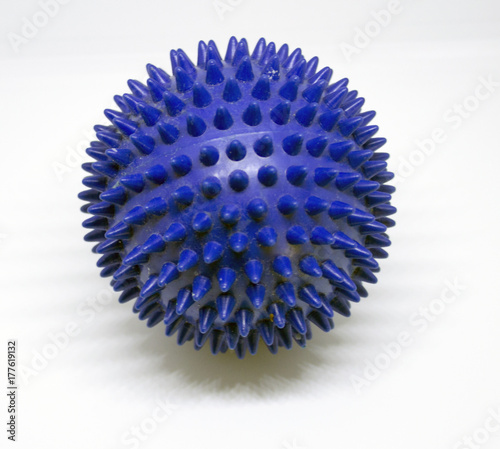 Blue massage spiky ball