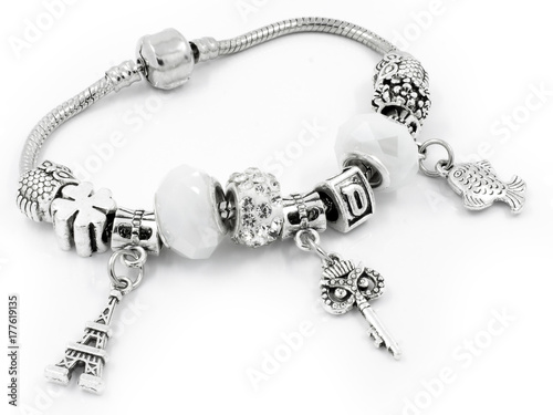 Canvas Print Jewelry Bracelet - Stainless Steel - One color