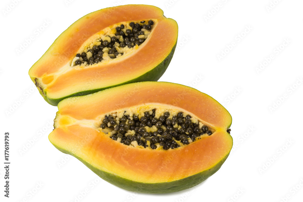 sliced papaya - an exotic tropical fruit sliced papaya - an exotic tropical fruit