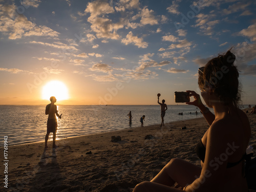woman taking picture