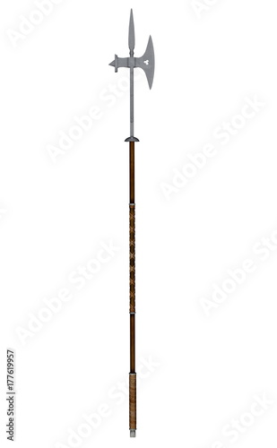 Pole axe weapon - 3D render