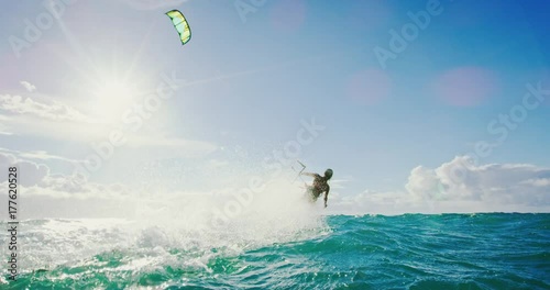 Kiteboarding at Sunset Extreme Sport